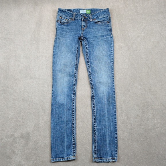 Aeropostale Y2K Bayla Skinny Jeans 1/2 Reg Blue Denim Low Rise 2000s Slim Fit — photo 2